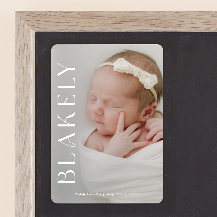 "Close Up" - Birth Announcements in Cotton by Angela Thompson - Front
