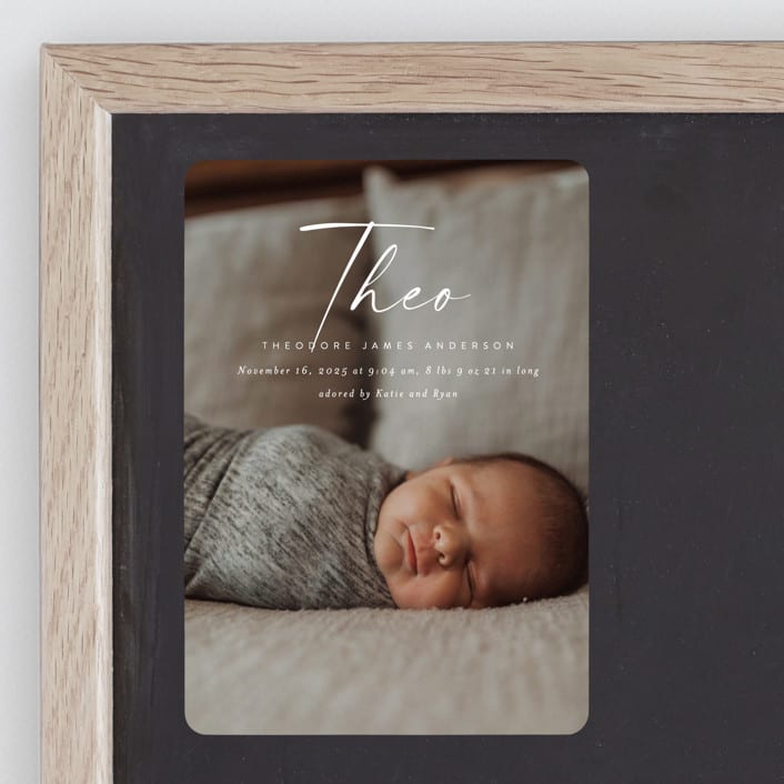 "Complete" - Birth Announcements in Linen by Kasia Labocki - Front
