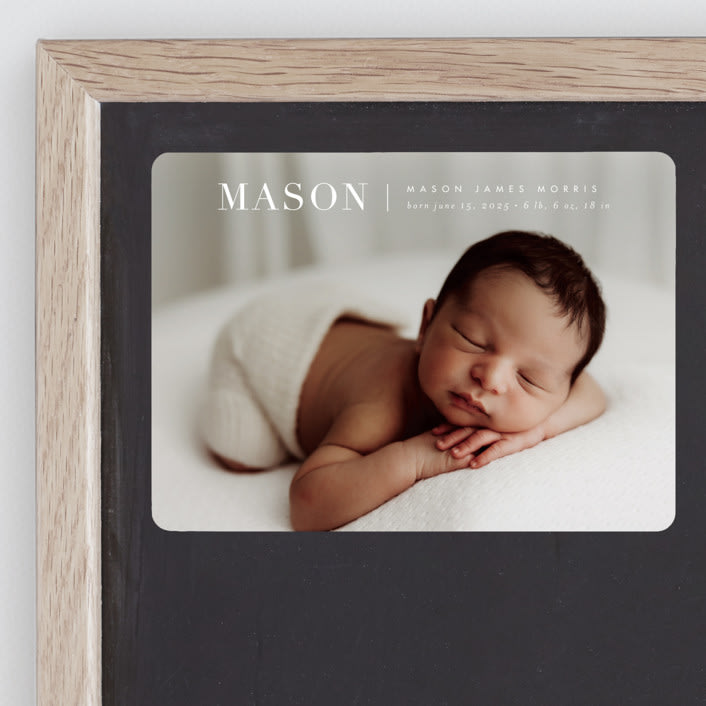 "simply named" - Birth Announcements in Snow by Sarah Curry - Front