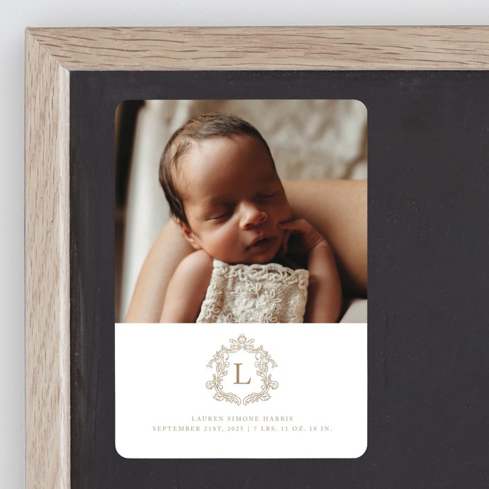 "Crested" - Birth Announcements in Fawn by mo kelley - Front