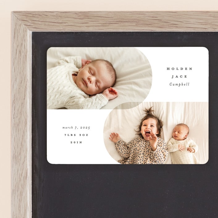 "Overlap" - Birth Announcements in Stone by Brianne Larsen - Front