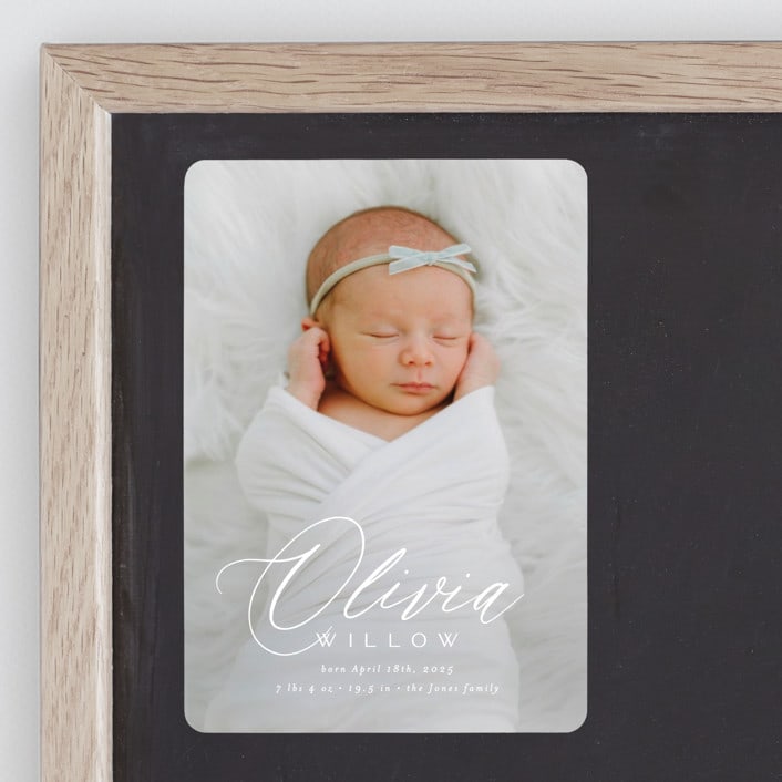 "Serenity" - Birth Announcements in Cloud by Everett Paper Goods - Front