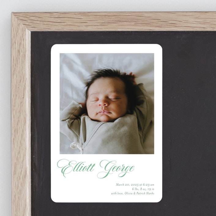 "Hollis" - Birth Announcements in Clover by Megan Davis - Front