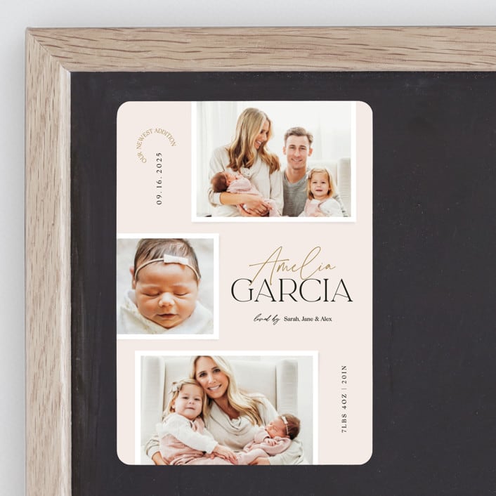 "Meet our baby" - Birth Announcements in Blush by Elan Studio - Front
