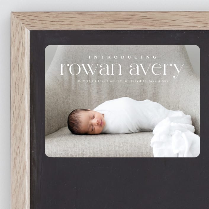 "Exemplary" - Birth Announcements in Cotton by Olivia Raufman - Front