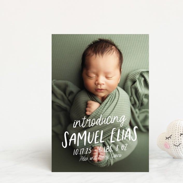 "All write" - Birth Announcements in Cloud by Lea Delaveris - Front