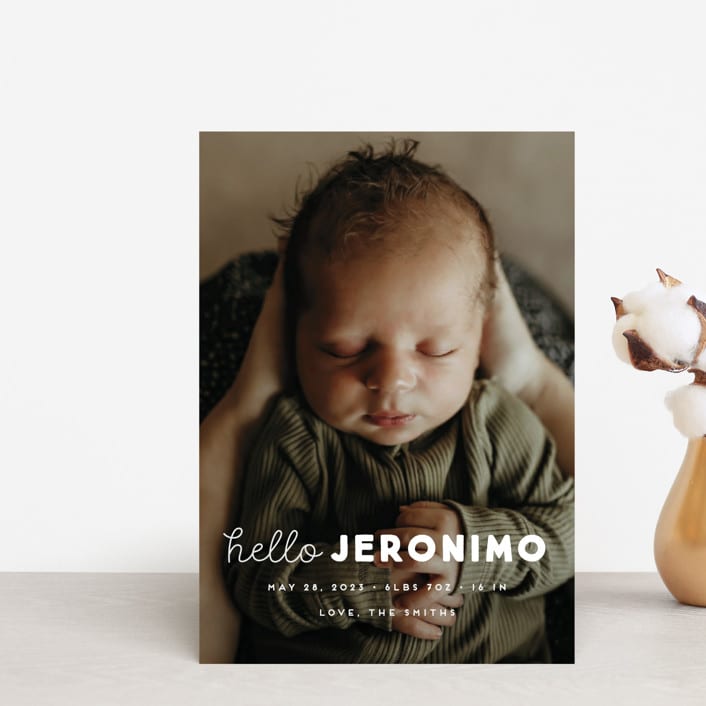 "meet me" - Birth Announcements in Cloud by Snow and Ivy - Front