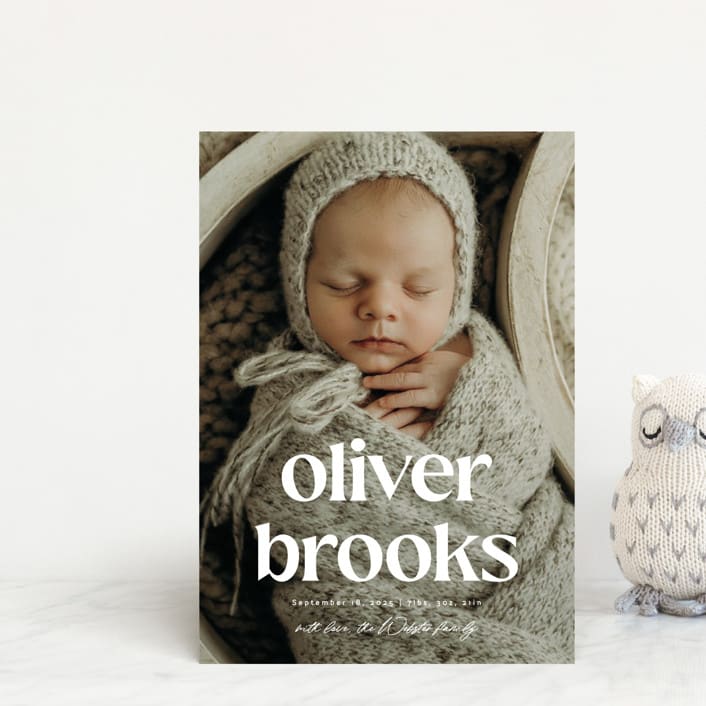 "The simplest" - Birth Announcements in Salt by Lea Delaveris - Front