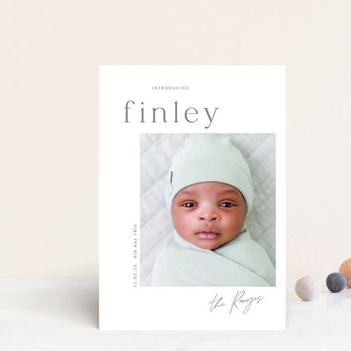 "simplified" - Birth Announcements in Pearl by Summer Winkelman - Front