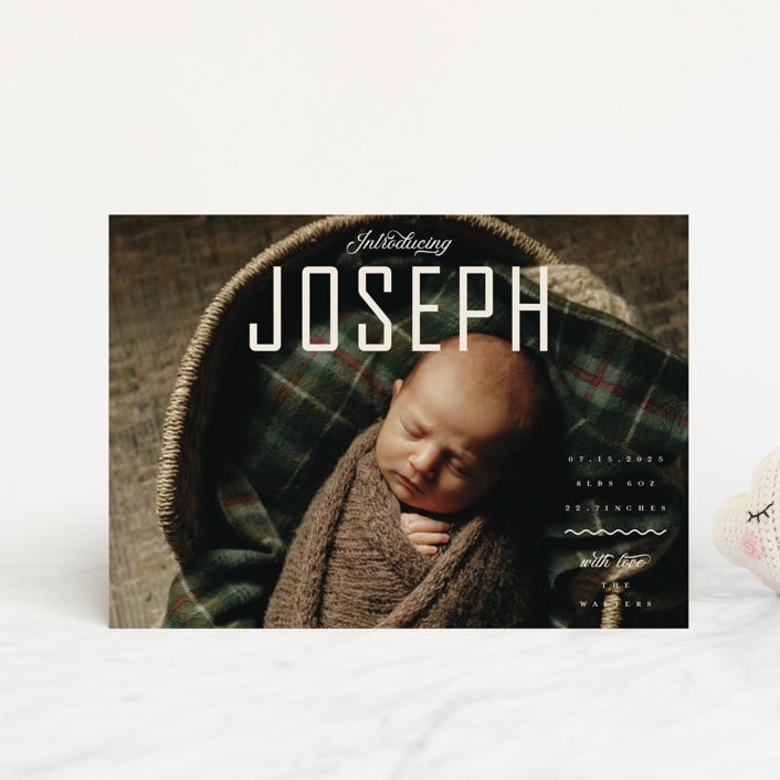 "cover" - Birth Announcements in Cream by Vivian Yiwing - Front