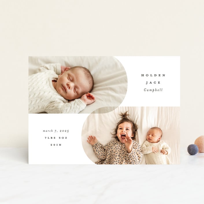 "Overlap" - Birth Announcements in Stone by Brianne Larsen - Front