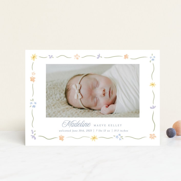 "Petite Garden" - Birth Announcements in Bouquet by Robert and Stella - Front