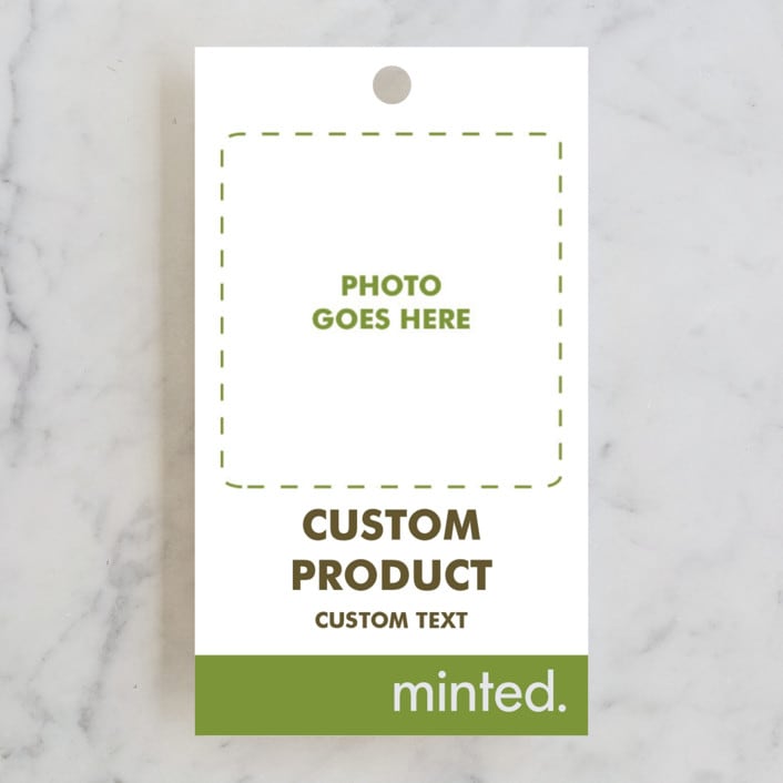 "Portrait" - Wedding Favor Tags in Charcoal by Minted - Front