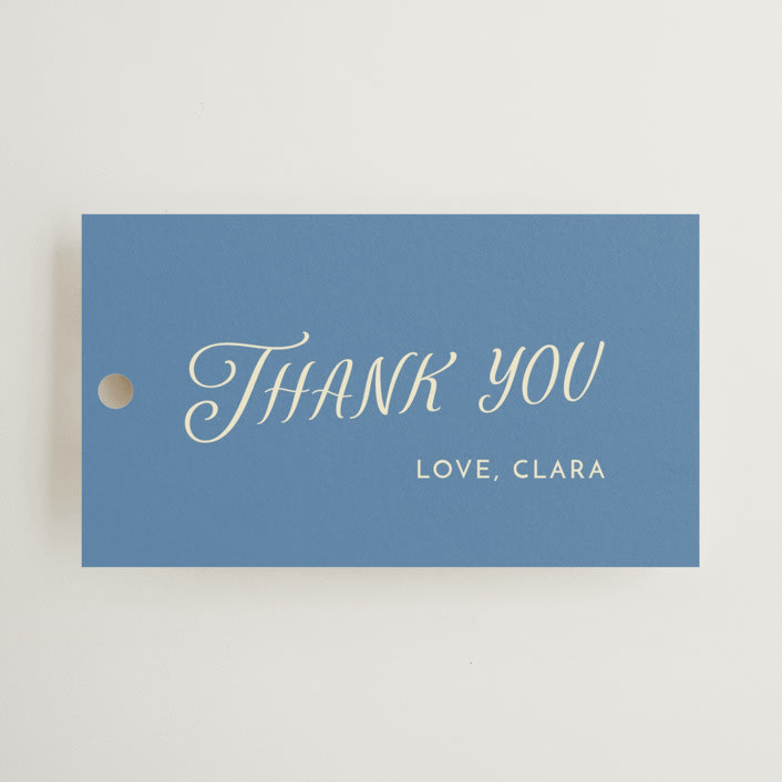 "On the Coast" - Wedding Favor Tags in Sea by Pati Cascino - Front