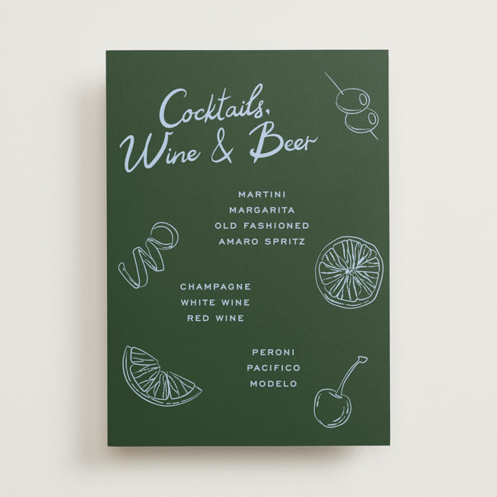 "Garnish" - Bar Signs in Olive by Megan Davis - Front