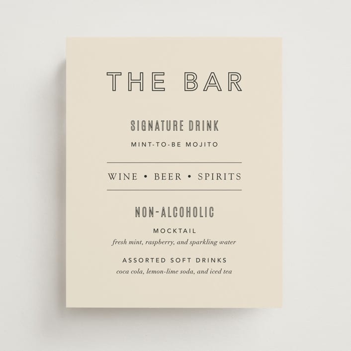 "Headliner" - Bar Signs in Onyx by Kindred Fields - Front