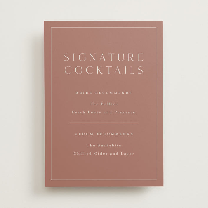 "Warm affection" - Bar Signs in Dusty Rose by Stacey Meacham - Front