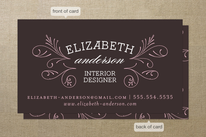 "Darlington" - Business Cards in Chocolate by Spinsugar - Front