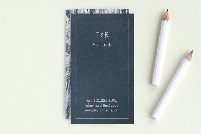 "Chalkboard" - Business Cards in Chalk by Waldo Press - Front