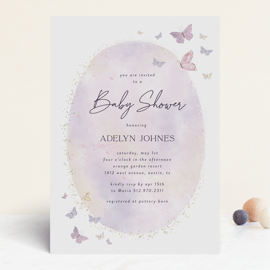 "Fabled" - Baby Shower Invitations in Blush by Jelena Vuletic - Front