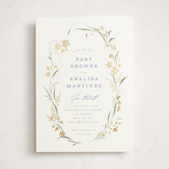 "Lottie" - Baby Shower Invitations in Lilac by Erin L. Wilson - Front