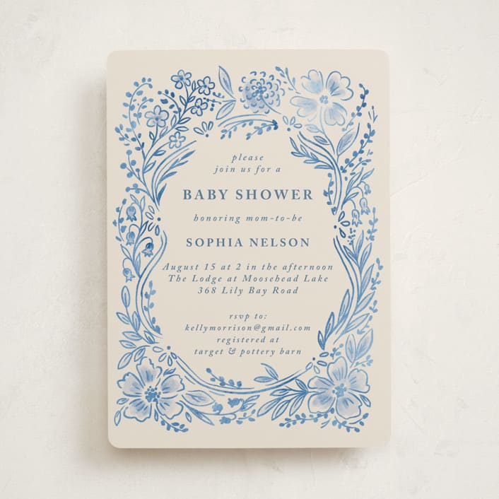"Baby Frame" - Baby Shower Invitations in Frost by Petra Kern - Front