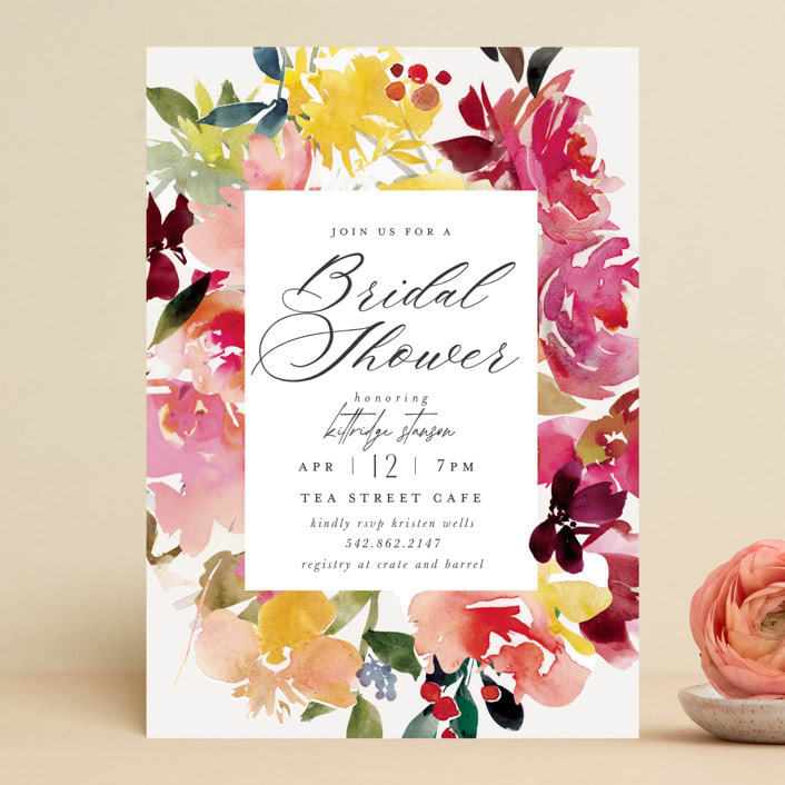 "Magic Flowers" - Bridal Shower Invitations in Petal by Lori Wemple - Front