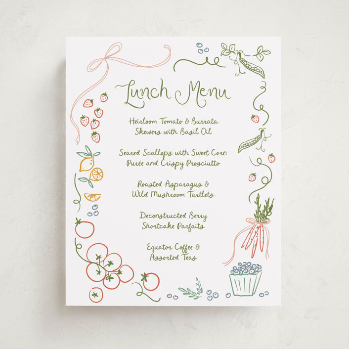 "Locally Grown Sketch" - Baby Shower Bar Signs in Meadow by Jenna Holcomb - Front