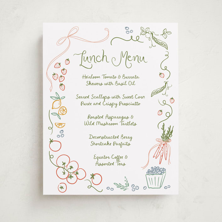 "Locally Grown Sketch" - Baby Shower Bar Signs in Meadow by Jenna Holcomb - Front