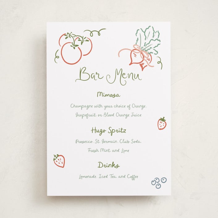 "Locally Grown Sketch" - Baby Shower Party Signs in Meadow by Jenna Holcomb - Front
