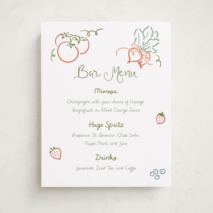 "Locally Grown Sketch" - Baby Shower Party Signs in Meadow by Jenna Holcomb - Front