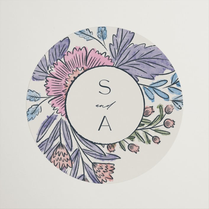 "fragrance" - Bridal Shower Favor Stickers in Hydrangea by Jen Owens - Front
