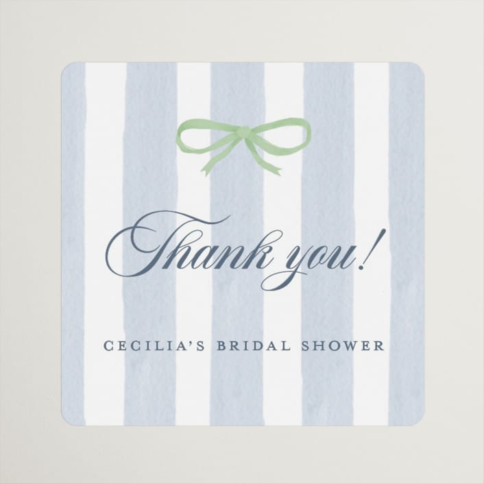"Celina" - Bridal Shower Favor Stickers in Mint by Pati Cascino - Front
