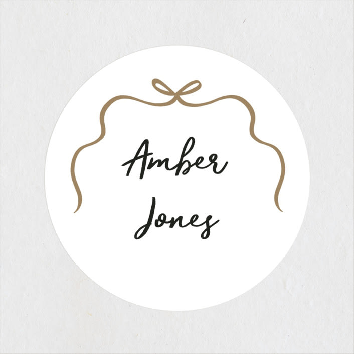 "Casual bows" - Bridal Shower Favor Stickers in Snow by Alethea and Ruth - Front