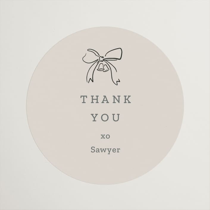 "Wedding Sketches" - Bridal Shower Favor Stickers in Cement by Baumbirdy - Front
