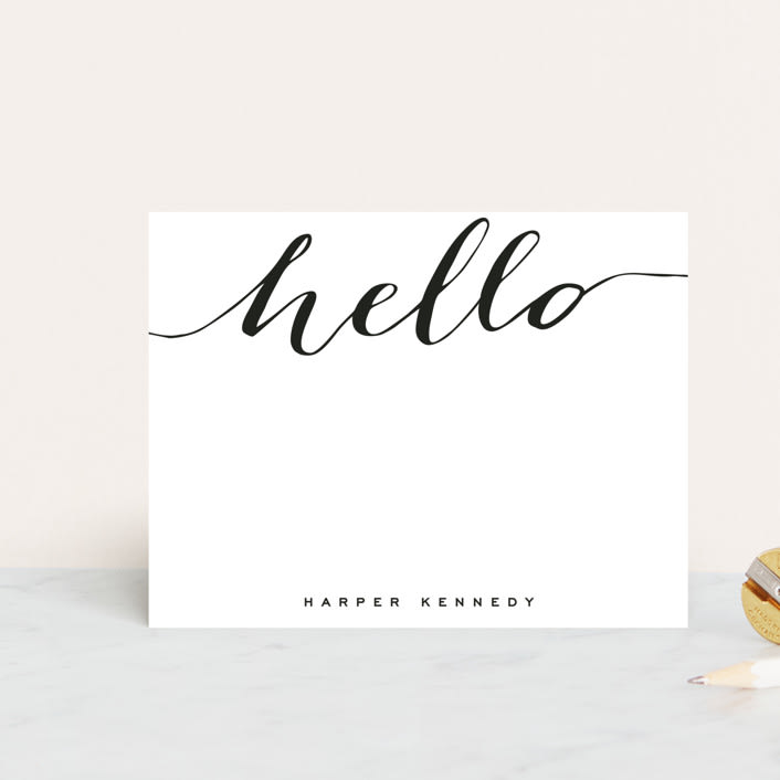 "Chic Black and Gold" - Business Stationery in Cotton by Hooray Creative - Front