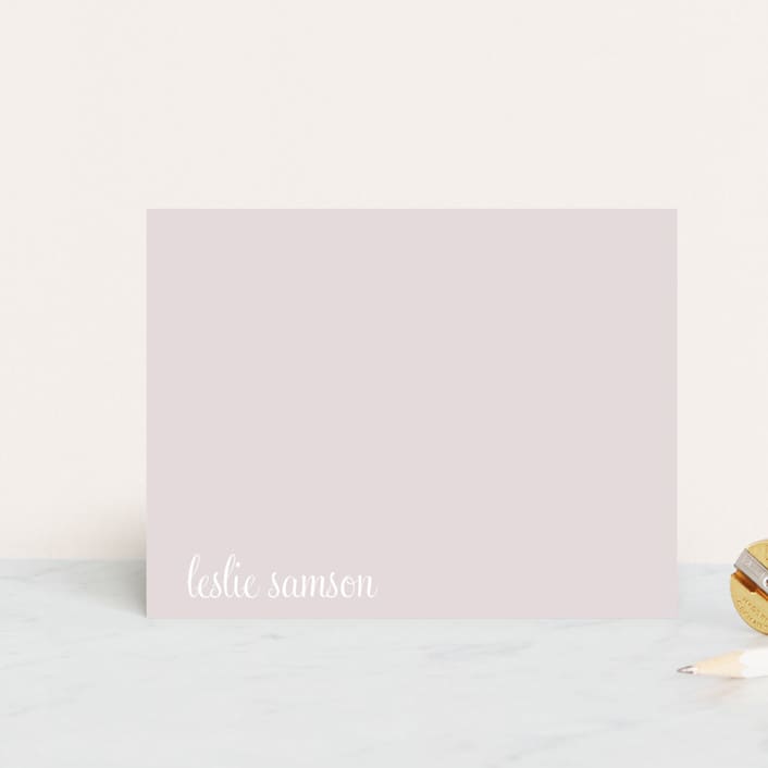 "Chevrons Go!" - Business Stationery in Lilac by Snow and Ivy - Front