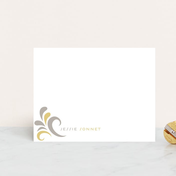 "Swish" - Business Stationery in Daffodil by Jody Wody - Front
