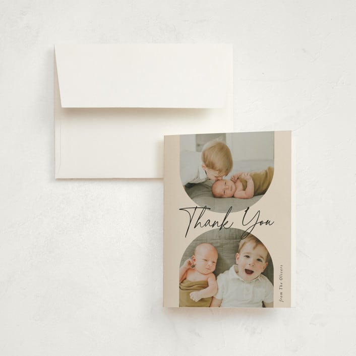 "PALS" - Birth Announcement Thank You Cards in Ink by Carolyn MacLaren - Front
