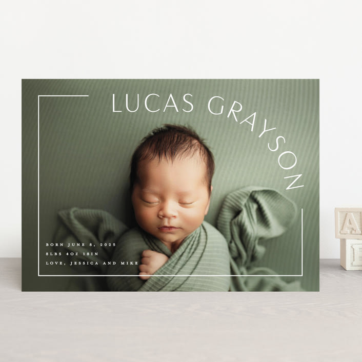 "Take Shape" - Birth Announcements in Snow by Lauren Chism - Front
