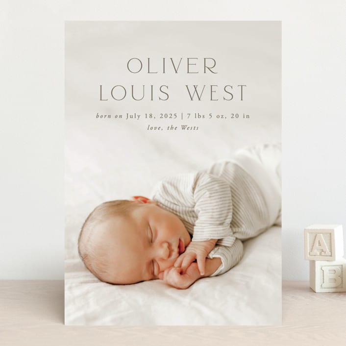 "Our Hearts" - Birth Announcements in Fog by Julia Hall - Front