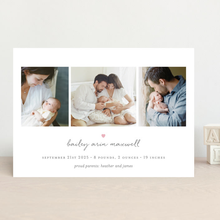 "Teeny Tiny Love" - Birth Announcements in Petal by Sara Hicks Malone - Front