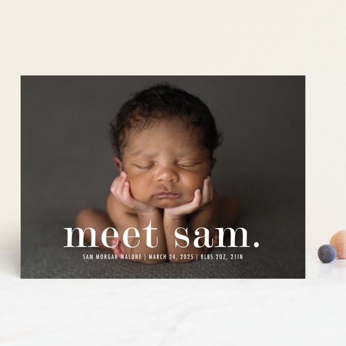 "Meeting" - Birth Announcements in Cloud by Up Up Creative - Front