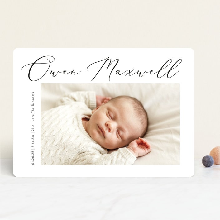 "Up Top" - Birth Announcements in Ink by Carolyn MacLaren - Front