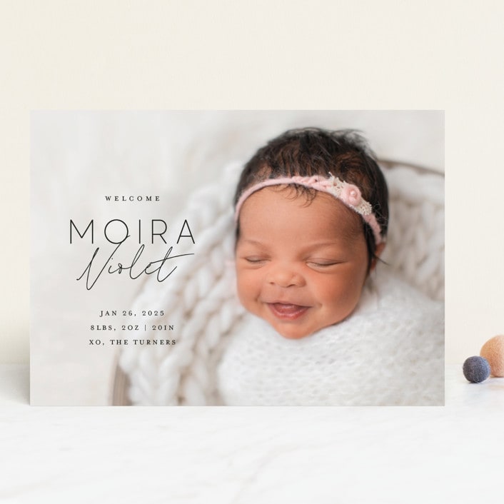"Type Mix" - Birth Announcements in Ink by Carolyn MacLaren - Front