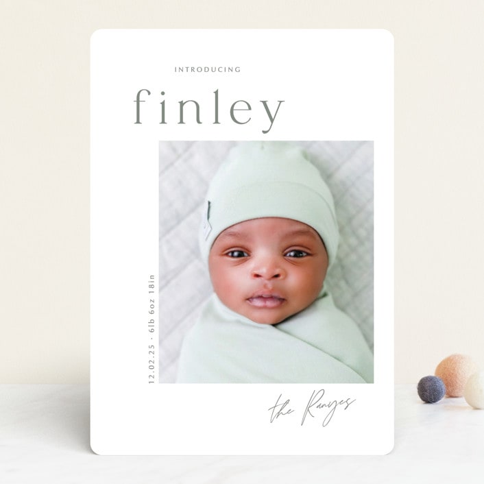 "simplified" - Birth Announcements in Pearl by Summer Winkelman - Front