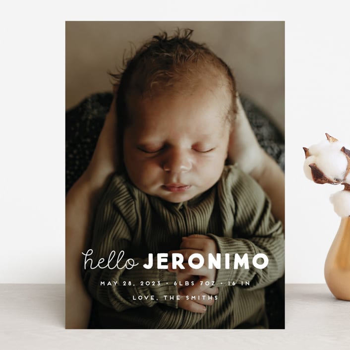 "meet me" - Birth Announcements in Cloud by Snow and Ivy - Front