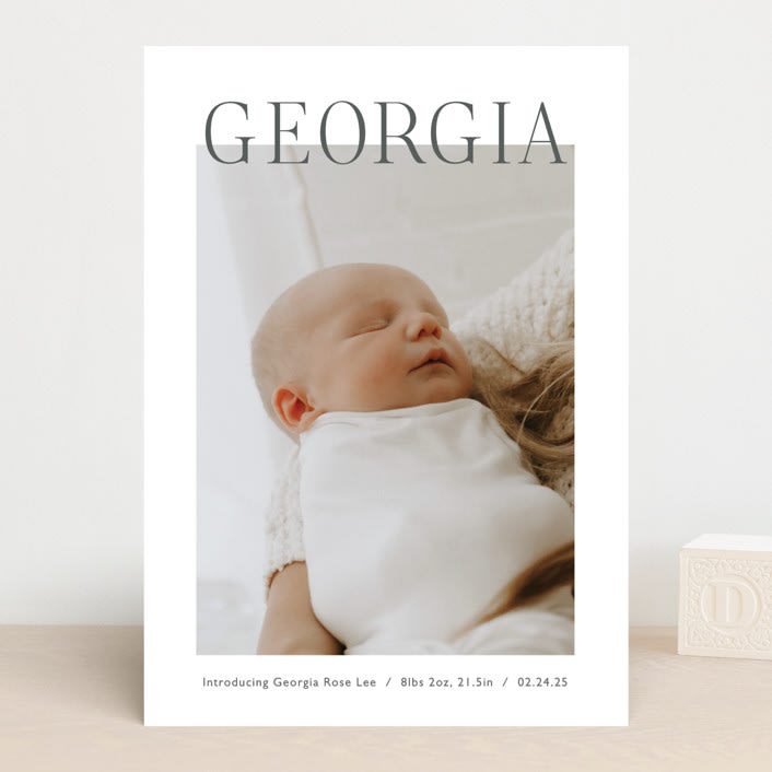 "The Chic Side" - Birth Announcements in Ink by Carolyn MacLaren - Front