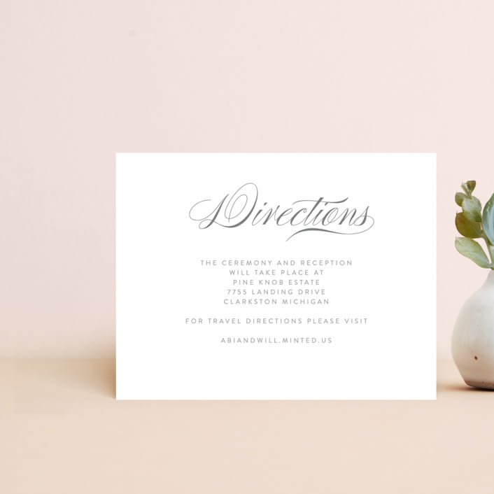 "Timless Elegance" - Personalized Stationery in Smoke by Ilze Lucero - Front