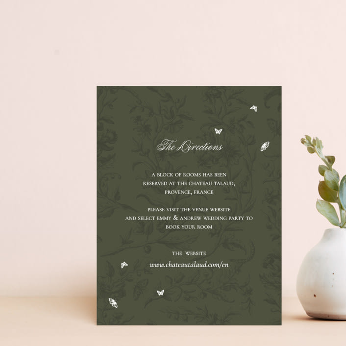 "Telma" - Personalized Stationery in Olive by Lisa Joanna Harrison - Front